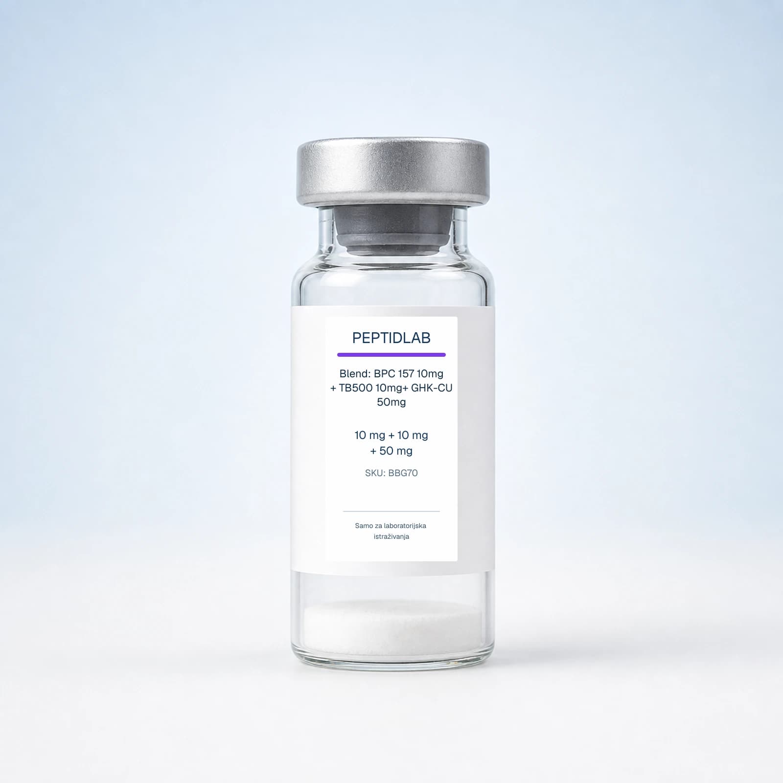 PeptidLab Blend: BPC 157 10mg + TB500 10mg+ GHK-CU 50mg 10 mg + 10 mg + 50 mg — slika proizvoda