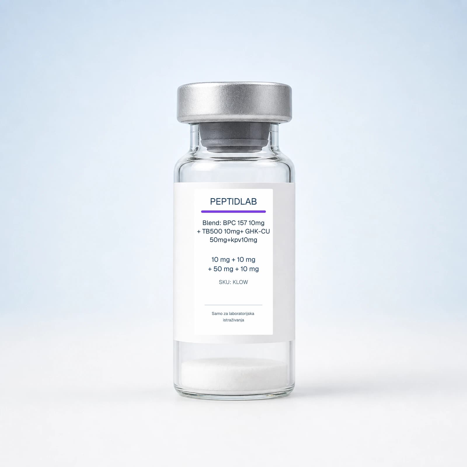 PeptidLab Blend: BPC 157 10mg + TB500 10mg+ GHK-CU 50mg+kpv10mg 10 mg + 10 mg + 50 mg + 10 mg — slika proizvoda
